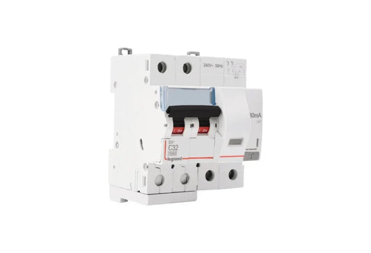Legrand DX³ RCBO Double Pole 240V AC Type 30mA 10A 411323
