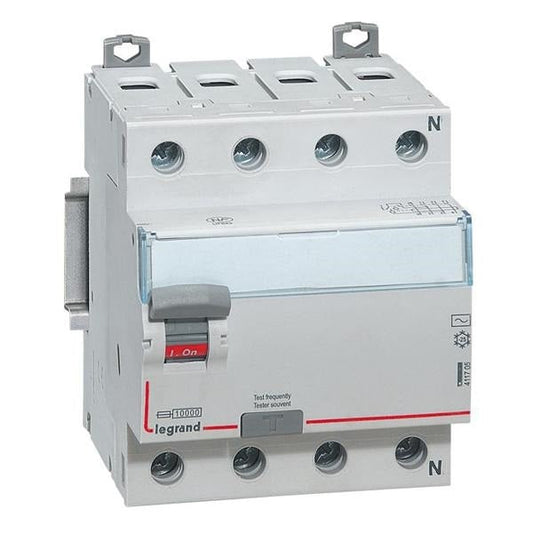 Legrand RCCB 63A FP 100mA DX³ – RCCBs for AC Applications up to 63A – 411883
