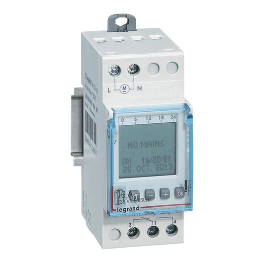 Legrand Digital Multi-Function Weekly Time Switch 1 Channel 16A (Cat No. 412631)