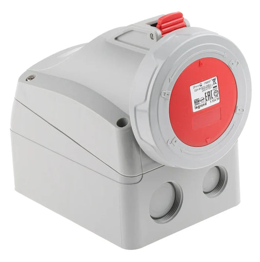Legrand Surface Mounting Socket 32A 3P+N+E 415V IP67 Industrial Socket (Cat No. 555459)