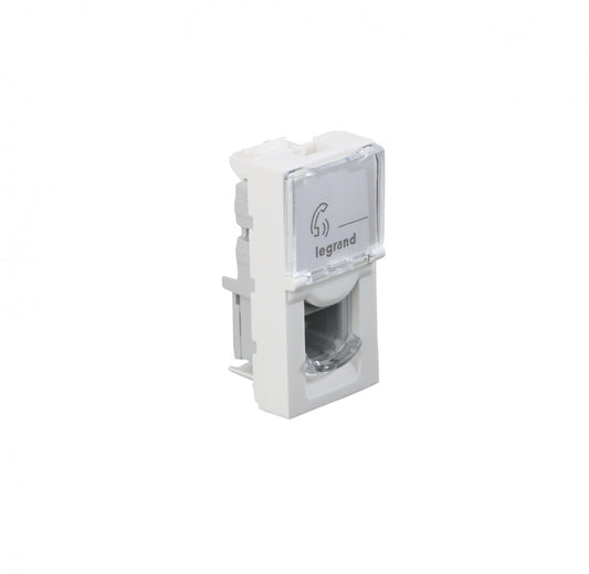 Legrand Arteor - Telephone Socket RJ11 with Shutter 1 Module (Square White Mechanism)
