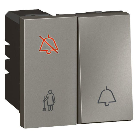 Legrand Arteor DND & MMR Indicator with Bell Push 2Module Magnesium - 573661