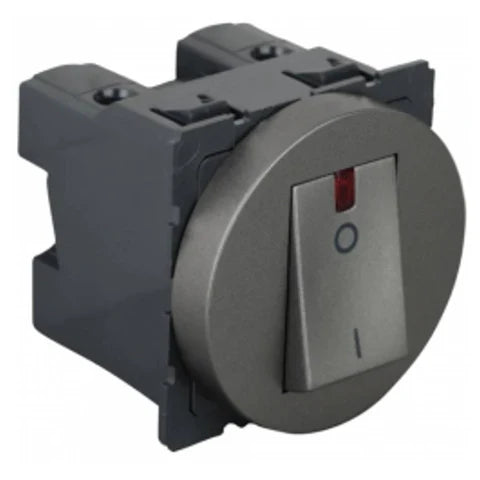 Legrand Arteor - 32A Switch DP 1 Way with Indicator 2 Module (Square Magnesium Mechanism)