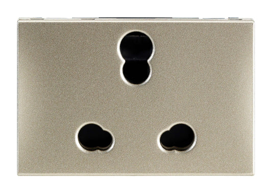 Legrand Arteor 6/16A SHUTTERED SOCKET 3Module Indian Champagne - 574835