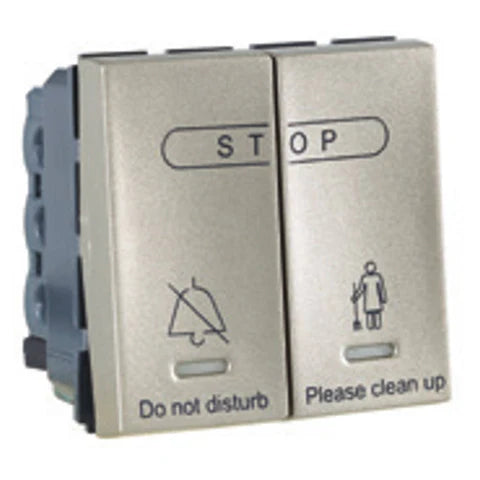 Legrand Arteor - Internal DND & MMR Control Unit 2 Module (Square Champagne Mechanism)