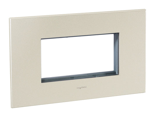 Legrand Arteor Cover Plate - 4 Module, Champagne (Overmoulded Frame) 575825