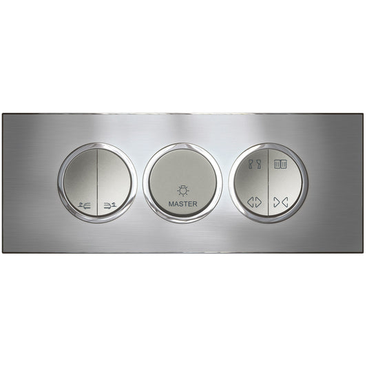 Legrand Arteor Plate+Frame 6Module Stainless Steel - 575936