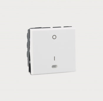 Legrand Myrius 20A DP SWITCH with Indicator 1Way 2Module White - 673013