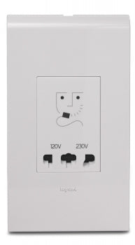 Legrand Myrius Shaver Socket 230V monobloc with Plate 4Module - 673049