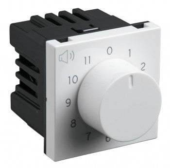 Legrand Myrius VOLUME CONTROLLER 2Module White - 673063 (Suitable for 8Ohms, 3W Speaker)