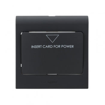 Legrand Myruis 15A Hotel Key Card Switch with Time Delay BLACK - 673137