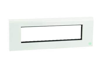 Legrand Myrius Cover Plate with Support Frame – Horizontal – 8 Module White Antibacterial 673249