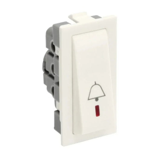 Legrand Britzy 6A Bell Push with Indicator – 1 Module 673404