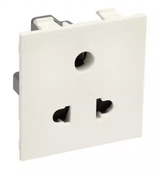 Legrand Britzy 6A 3 Pin Socket with Shutter – ISI Certified – 2 Module 673427