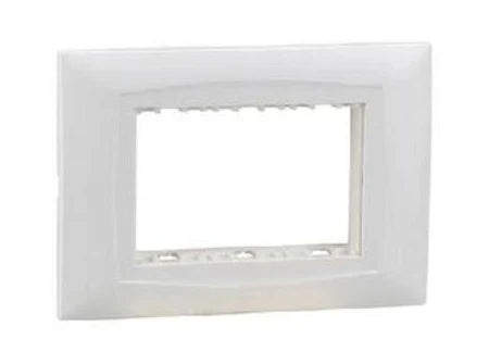 Legrand Britzy White Cover Plate - 3 Module with support frame 673493