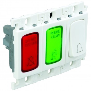 Legrand Mylinc DND & MMR External Unit with Bell Push and Indicator 3Module White - 675556