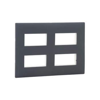 Legrand Mylinc Plate Matt Grey 12Module - 676358