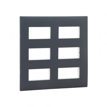Legrand Mylinc Plate Matt Grey 18Module - 676359