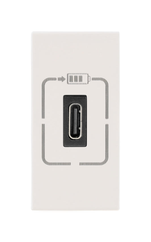 Legrand Lyncus USB CHARGER 1500MA 1Module Type 'C' White - 677290