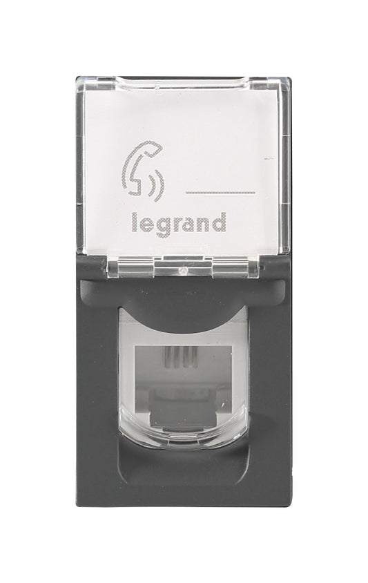 Legrand Lyncus TELEPHONE SOCKET RJ11 1Module Chic Grey - 677462