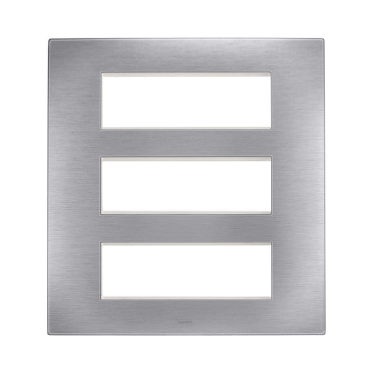 Legrand Lyncus Brushed Silver PLATE + FRAME 18Module - 677558