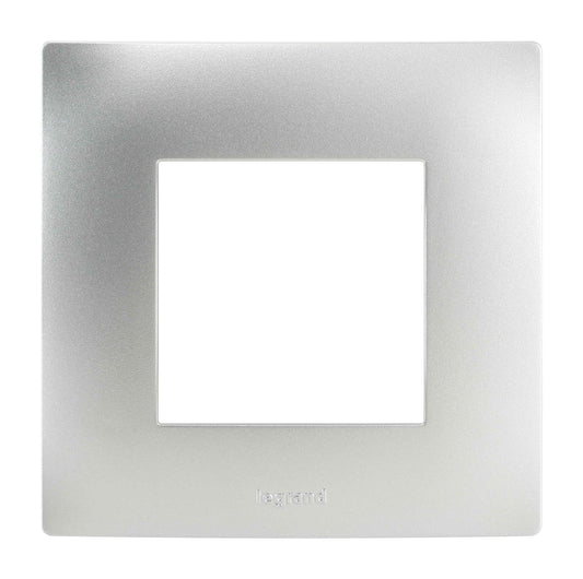 Legrand Lyncus Matt Silver PLATE + FRAME 2Module - 677602
