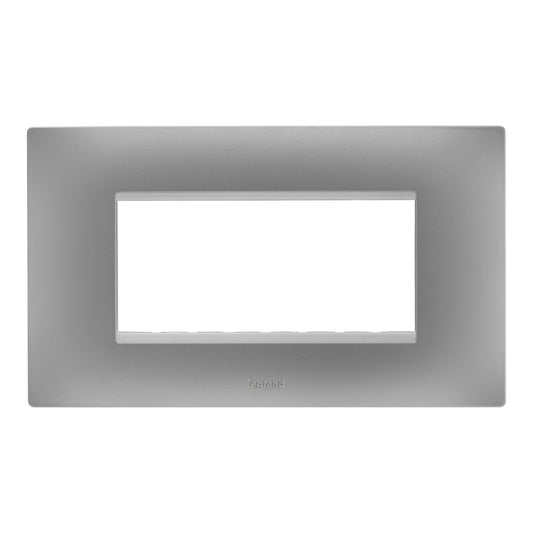 Legrand Lyncus Matt Silver PLATE + FRAME 4Module - 677604