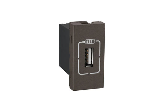 Legrand Lyncus USB Charger 3A 15W Type-A 1 Module Chic Grey (Cat No. 677951)
