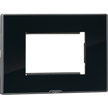 Legrand Myrius NEXTGEN PLATE+FRAME 3Module ICE BLACK - 679543