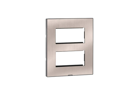 Legrand Myrius Cover Plate with Support Frame – 2×4 Module – Pearl Champagne 679569