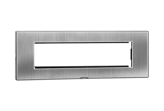 Legrand Myrius Cover Plate with Support Frame – 8 Module – Sonic Silver 679588