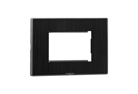 Legrand Myrius Cover Plate with Support Frame – 3 Module – Dark Fade 679603