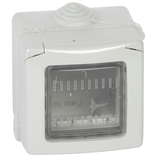 Legrand Grey Plexo box & adaptor with PVC membrane 2Module - 680612