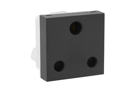 Legrand Allzy Socket with Shutter Matt Black 25A 2Module - 681226