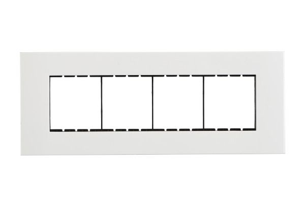 Havells Apogee PC White Outer Plate 8MH ATAPLOWH08 | Engineering Grade Modular Plate with Sleek Finish