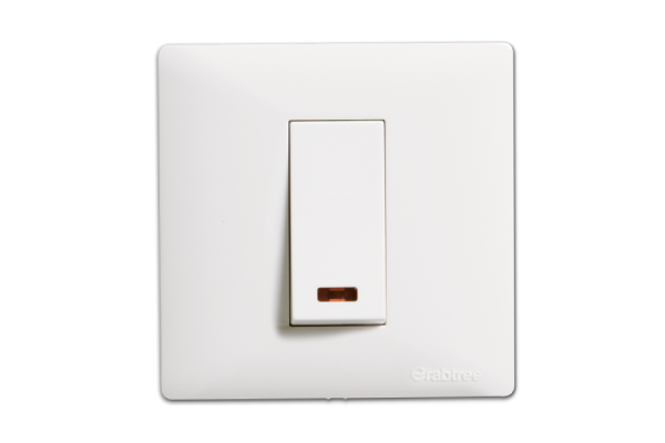 Havells Athena 1M Cover Plate Pure White | Modular Cover Frame with Glossy Finish