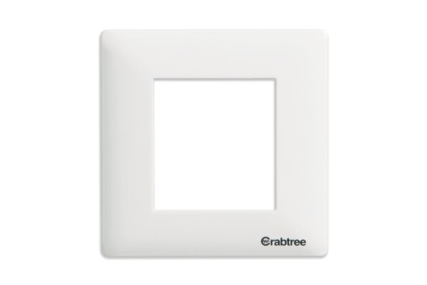Havells Athena 2M Cover Plate Pure White | Modular Cover Frame with Glossy Finish