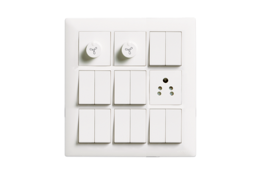 Havells Athena 18M Cover Plate Pure White | Modular Cover Frame with Glossy Finish