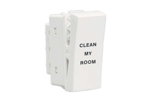 Havells Athena Clean My Room Switch Pure White | Modular MMR Switch with Wide Voltage Operation