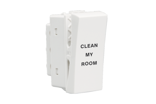 Havells Athena Clean My Room Switch Pure White | Modular MMR Switch with Wide Voltage Operation