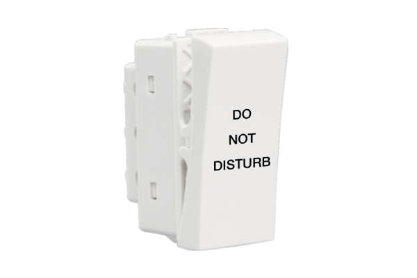 Havells Athena Do Not Disturb Two Way Switch Pure White | Modular DND Switch with Wide Voltage Operation