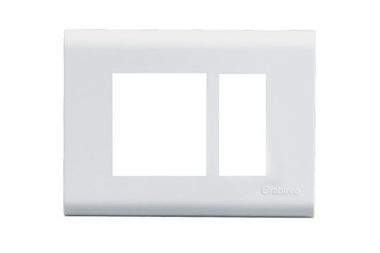 Havells Verona 3M Plate ACVPPCWV03 | Pure White Glossy Cover Frame