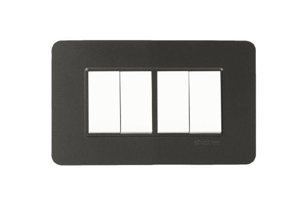 Havells Signia 4M Front Plate with Pillar | Elegant Modular Cover Frame for Switchboards