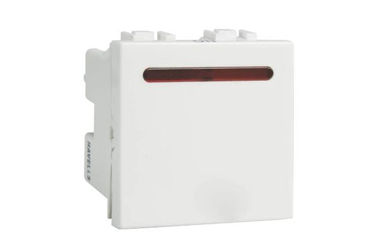 Havells Coral 32A DP Switch with Indicator AHCSDIW321 | 240V Double Pole Modular Switch