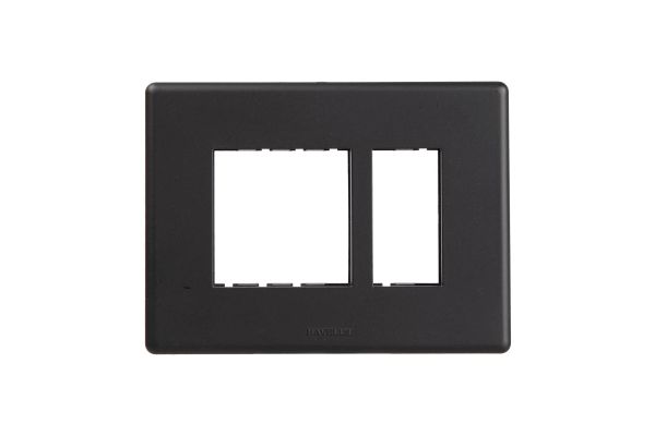 Havells Fabio 3M Front Plate Matt Black | Slim Modular Cover Frame with Front Loading Design