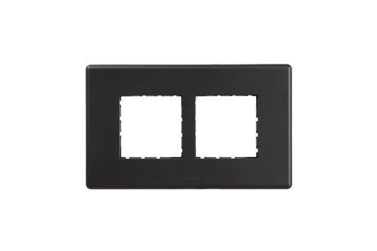 Havells Fabio 4M Front Plate Matt Black | Slim Modular Cover Frame with Front Loading Design