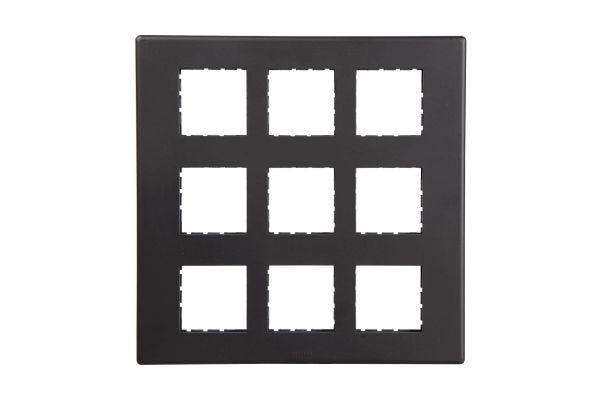 Havells Fabio 18M Front Plate Matt Black | Slim Modular Cover Frame with Front Loading Design