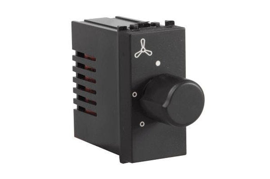 Havells Fabio 1M Step Fan Regulator Matt Black | 240V Modular Fan Speed Controller