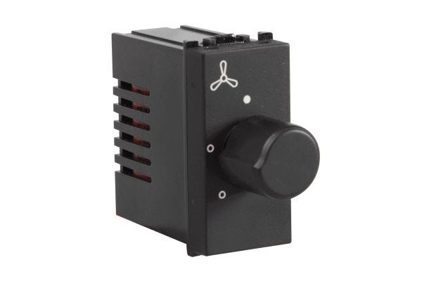 Havells Fabio 1M Step Fan Regulator Matt Black | 240V Modular Fan Speed Controller