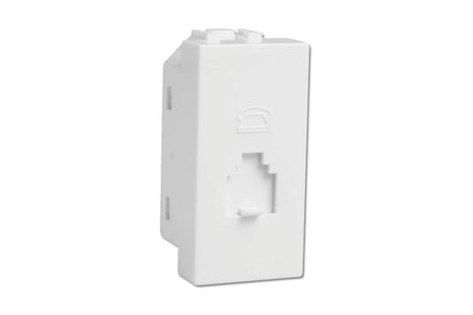 Havells Coral Telephone Socket 5V DC Pure White | Modular Communication Module